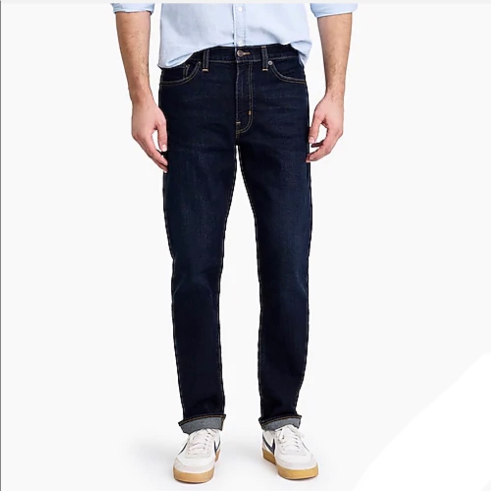 J Crew Straight-fit flex jean in Walker dark wash